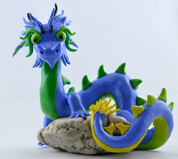 blue Chinese dragon