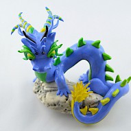 blue Chinese dragon