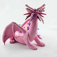 Pink mama dragon with eggs