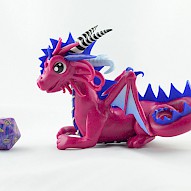 pink-blue dice dragon