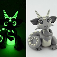 gray glow in dark dragon