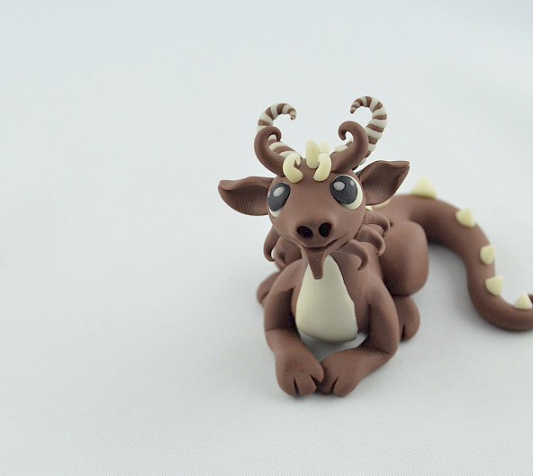 brown glow in dark dragon