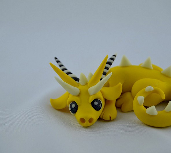 Yellow glow in dark dragon