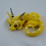 Yellow glow in dark dragon
