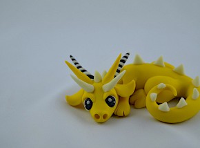 Yellow glow in dark dragon
