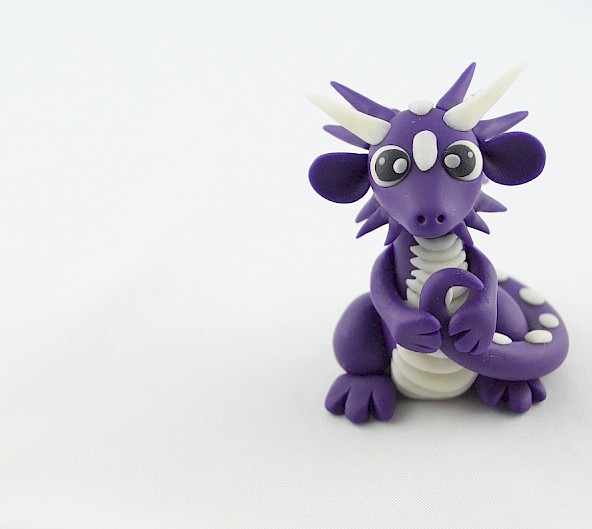 purple glow in dark dragon
