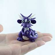 purple glow in dark dragon