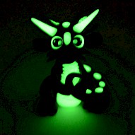 purple glow in dark dragon