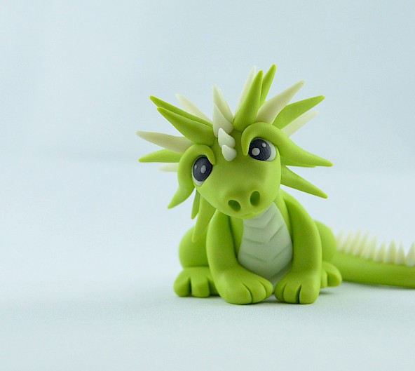 lemon green glow in dark dragon