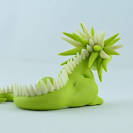 lemon green glow in dark dragon