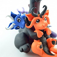 dragon mama with 3 babies