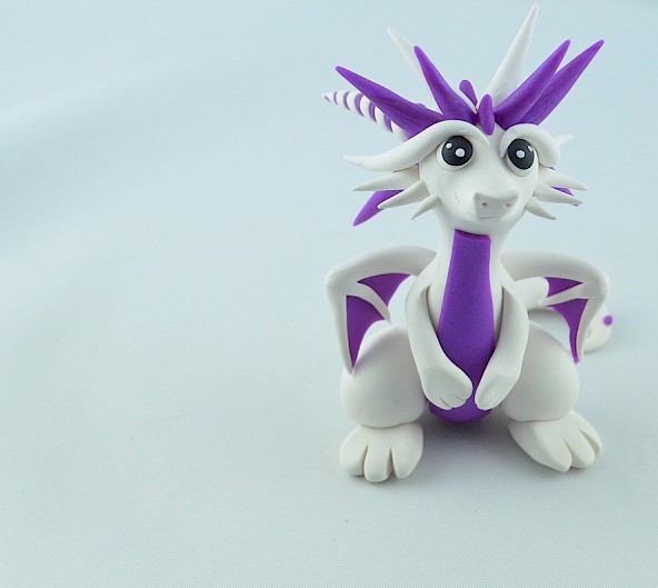 white and purple dragon