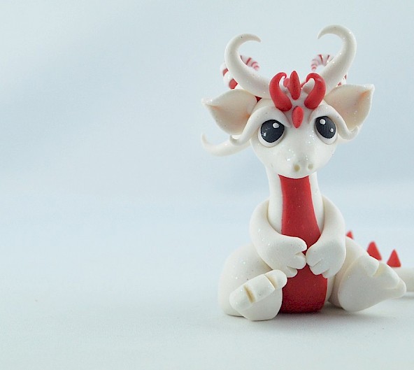 tiny candy cane dragon
