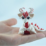 tiny candy cane dragon