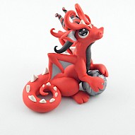 red dragon with marble