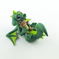 dragon with a teddy bear