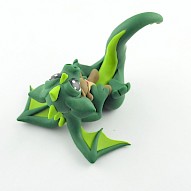 dragon with a teddy bear