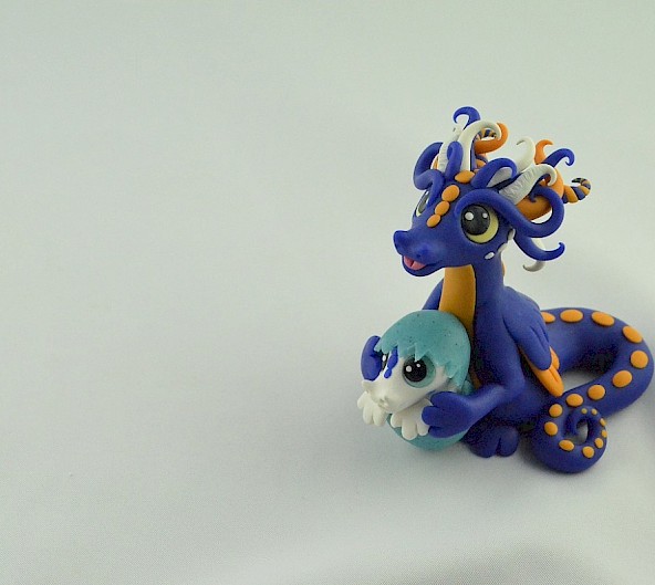 Dragon Mommy with a Baby