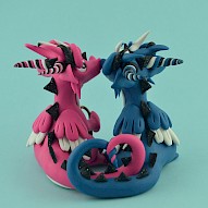 dragon couple - key and a padlock