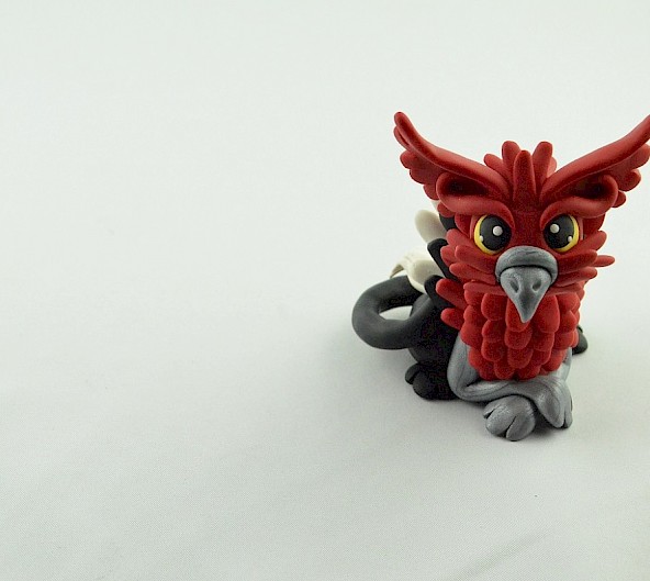 Red Griffin Figurine