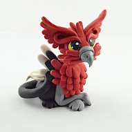 Red Griffin Figurine