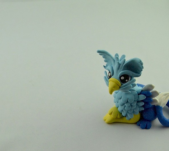 Blue Griffin Sculpture