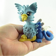 Blue Griffin Sculpture