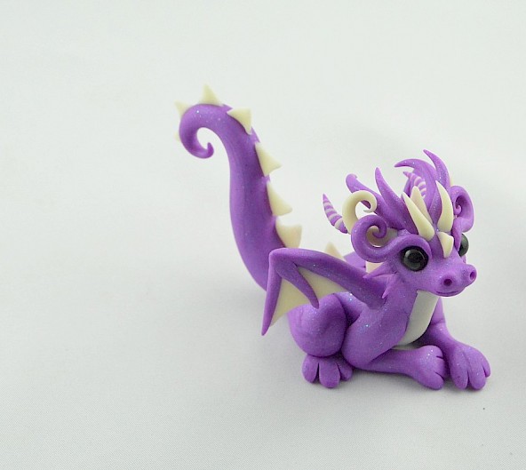 Lilac dragon figurine