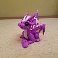 Lilac dragon figurine