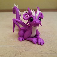 Lilac dragon figurine