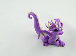 Lilac dragon figurine