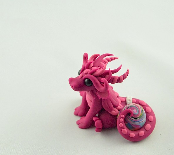 pink dragon figurine