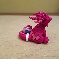pink dragon figurine